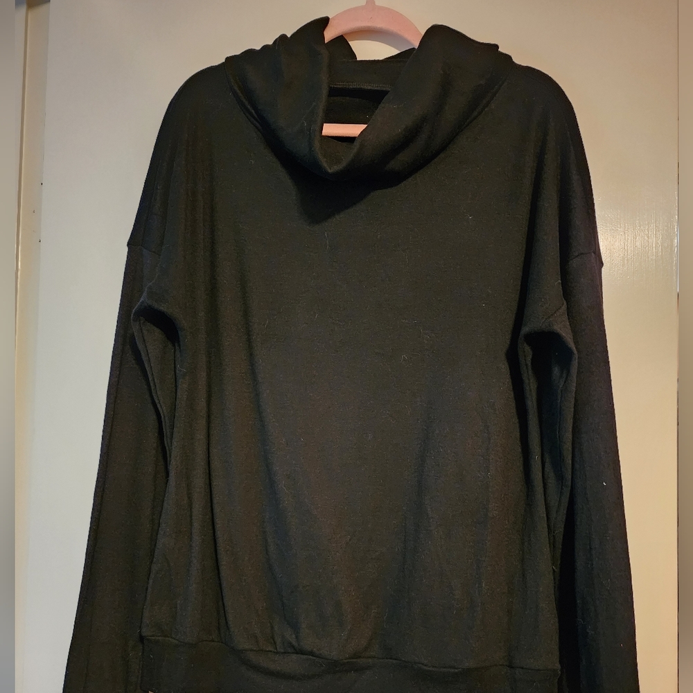 Wide-neck turtleneck sweater